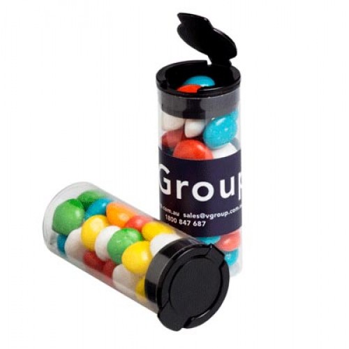 Flip Lid Tube Filled with Chewy Fruits (Skittle Look Alike) 35G